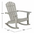 Safavieh Brizio Eucalyptus Wood Outdoor Adirondack Chair in Gray