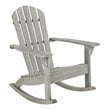 Safavieh Brizio Eucalyptus Wood Outdoor Adirondack Chair in Gray