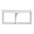Safavieh Owens Teak Wood Indoor/Outdoor Hanging Half Table in Gray Wash