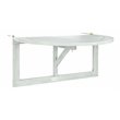 Safavieh Owens Teak Wood Indoor/Outdoor Hanging Half Table in Gray Wash