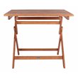 Safavieh Kresler Eucalyptus Wood Outdoor Folding Table in Natural
