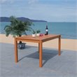 Safavieh Dores Contemporary Eucalyptus Wood Outdoor Dining Table in Natural