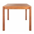 Safavieh Dores Contemporary Eucalyptus Wood Outdoor Dining Table in Natural