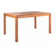 Safavieh Dores Contemporary Eucalyptus Wood Outdoor Dining Table in Natural