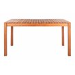 Safavieh Dores Contemporary Eucalyptus Wood Outdoor Dining Table in Natural
