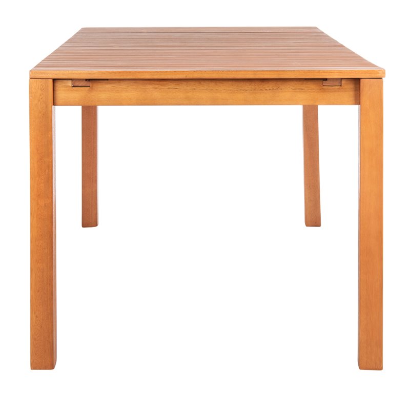 Safavieh Marson Contemporary Eucalyptus Wood Outdoor Dining Table in Natural