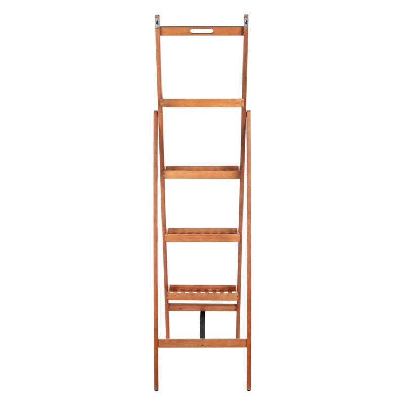 Safavieh Grenton 4-Tier Eucalyptus Wood Outdoor/Garden Shelf in Natural