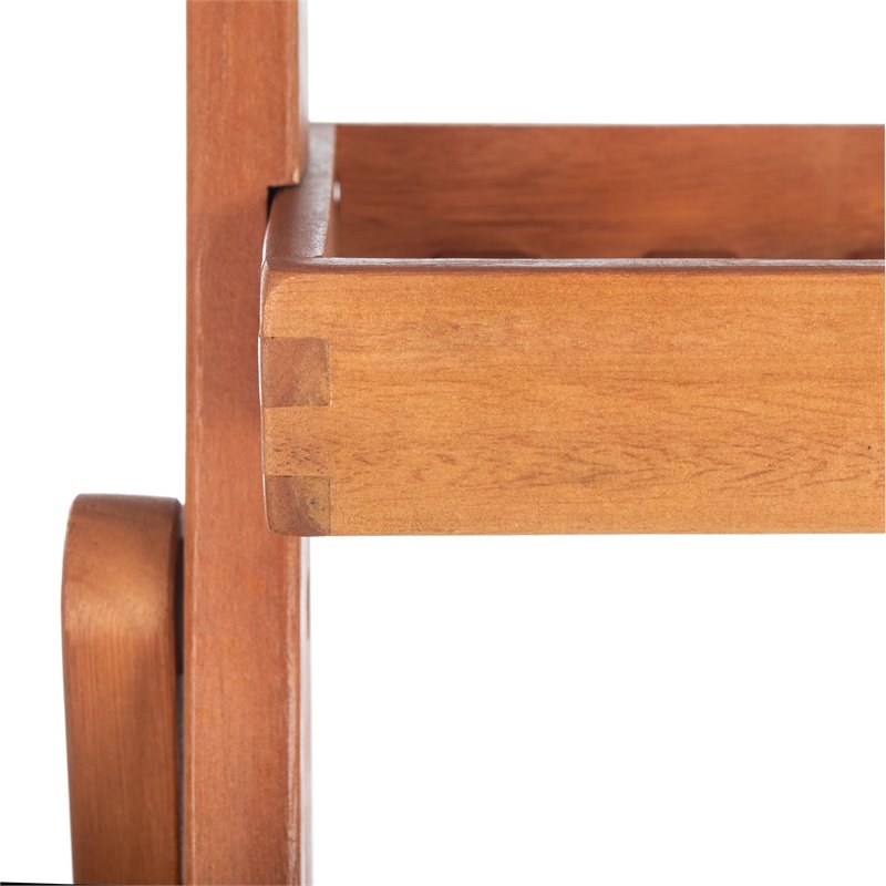 Safavieh Grenton 4-Tier Eucalyptus Wood Outdoor/Garden Shelf in Natural