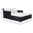 Safavieh Cadeo Polyester/Steel Metal Outdoor Daybed with Pillows in Black