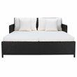Safavieh Cadeo Polyester/Steel Metal Outdoor Daybed with Pillows in Black