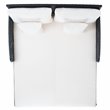 Safavieh Cadeo Polyester/Steel Metal Outdoor Daybed with Pillows in Black