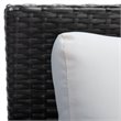 Safavieh Cadeo Polyester/Steel Metal Outdoor Daybed with Pillows in Black