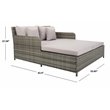 Safavieh Cadeo Polyester/Steel Metal Outdoor Daybed with Pillows in Gray