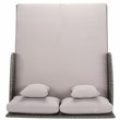Safavieh Cadeo Polyester/Steel Metal Outdoor Daybed with Pillows in Gray