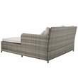 Safavieh Cadeo Polyester/Steel Metal Outdoor Daybed with Pillows in Gray