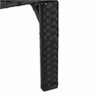 Safavieh Cam Polyester/Wicker/Steel Frame Outdoor Sun Lounger in Black and Beige