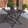 Safavieh Akita Steel Metal/Polyester Outdoor Folding Table in Black