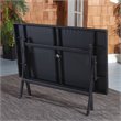 Safavieh Akita Steel Metal/Polyester Outdoor Folding Table in Black