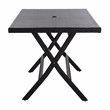 Safavieh Akita Steel Metal/Polyester Outdoor Folding Table in Black