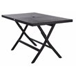 Safavieh Akita Steel Metal/Polyester Outdoor Folding Table in Black