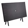 Safavieh Akita Steel Metal/Polyester Outdoor Folding Table in Black