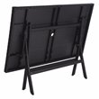 Safavieh Akita Steel Metal/Polyester Outdoor Folding Table in Black