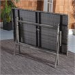 Safavieh Akita Steel Metal/Polyester Outdoor Folding Table in Gray