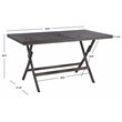 Safavieh Akita Steel Metal/Polyester Outdoor Folding Table in Gray