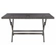 Safavieh Akita Steel Metal/Polyester Outdoor Folding Table in Gray