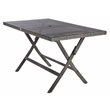 Safavieh Akita Steel Metal/Polyester Outdoor Folding Table in Gray