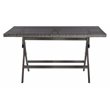 Safavieh Akita Steel Metal/Polyester Outdoor Folding Table in Gray