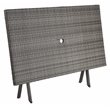Safavieh Akita Steel Metal/Polyester Outdoor Folding Table in Gray