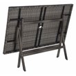 Safavieh Akita Steel Metal/Polyester Outdoor Folding Table in Gray