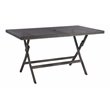 Safavieh Akita Steel Metal/Polyester Outdoor Folding Table in Gray