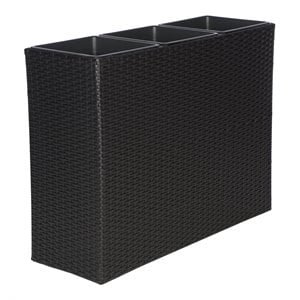 Safavieh Rita Polyester Fabric/Foam Outdoor Flower Rack in Black