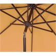 Safavieh Zimmerman 9ft UV Resistant Metal Push Button Tilt Umbrella in Yellow