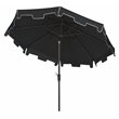 Safavieh Zimmerman 9ft UV Resistant Metal Push Button Tilt Umbrella in Black