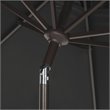 Safavieh Zimmerman 9ft UV Resistant Metal Push Button Tilt Umbrella in Black