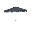 Safavieh Zimmerman 9ft UV-Resistant Metal Push Button Tilt Umbrella in Navy