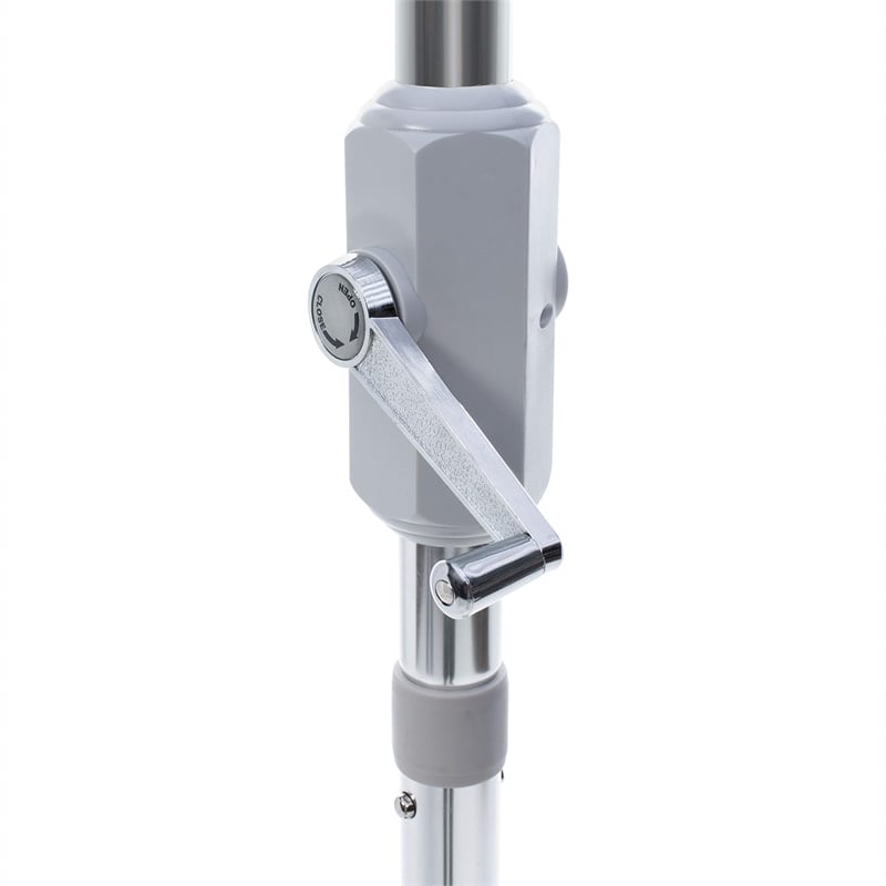 Safavieh Zimmerman 9ft UV-Resistant Metal Push Button Tilt Umbrella in Navy