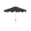 Safavieh Zimmerman 9ft UV-Resistant Metal Push Button Tilt Umbrella in Black