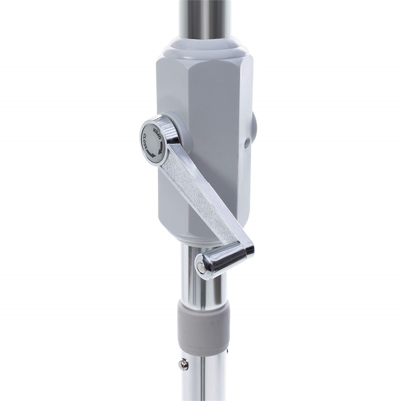 Safavieh Zimmerman 9ft UV-Resistant Metal Push Button Tilt Umbrella in Black