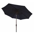Safavieh Ortega 9ft Weather Resistant Metal Outdoor Crank Umbrella in Navy
