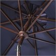 Safavieh Ortega 9ft Weather Resistant Metal Outdoor Crank Umbrella in Navy
