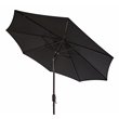 Safavieh Ortega 9ft Weather Resistant Metal Outdoor Crank Umbrella in Black