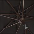 Safavieh Ortega 9ft Weather Resistant Metal Outdoor Crank Umbrella in Black
