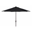 Safavieh Ortega 9ft Weather Resistant Metal Outdoor Crank Umbrella in Black