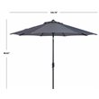 Safavieh Ortega 9ft Weather Resistant Metal Outdoor Crank Umbrella in Gray