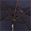 Safavieh Fabia Fringe 9ft Metal Outdoor Umbrella in Navy and White