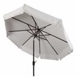 Safavieh Fabia Fringe 9ft Crank Metal Outdoor Umbrella in White